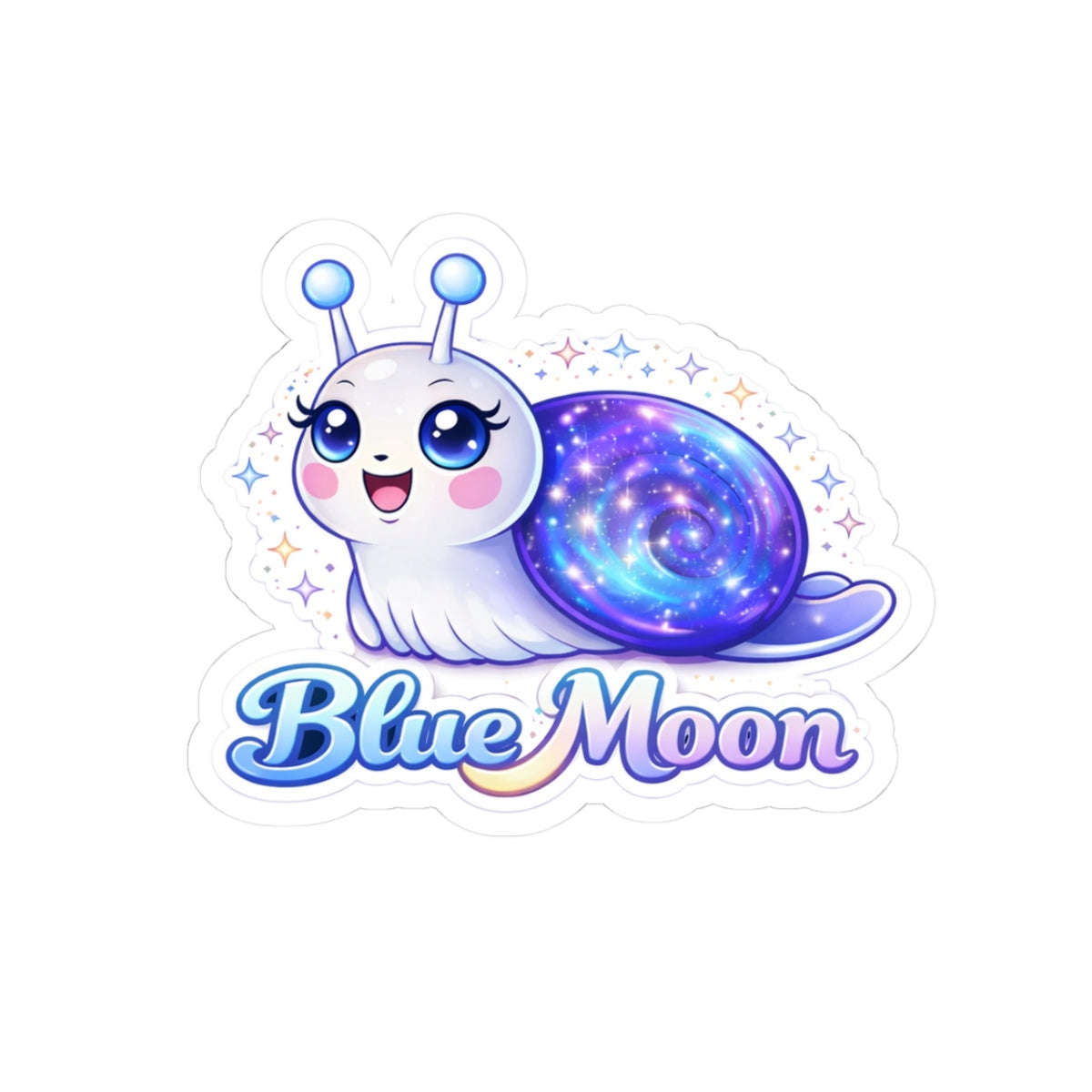 Blue Moon Snail Line Sticker
