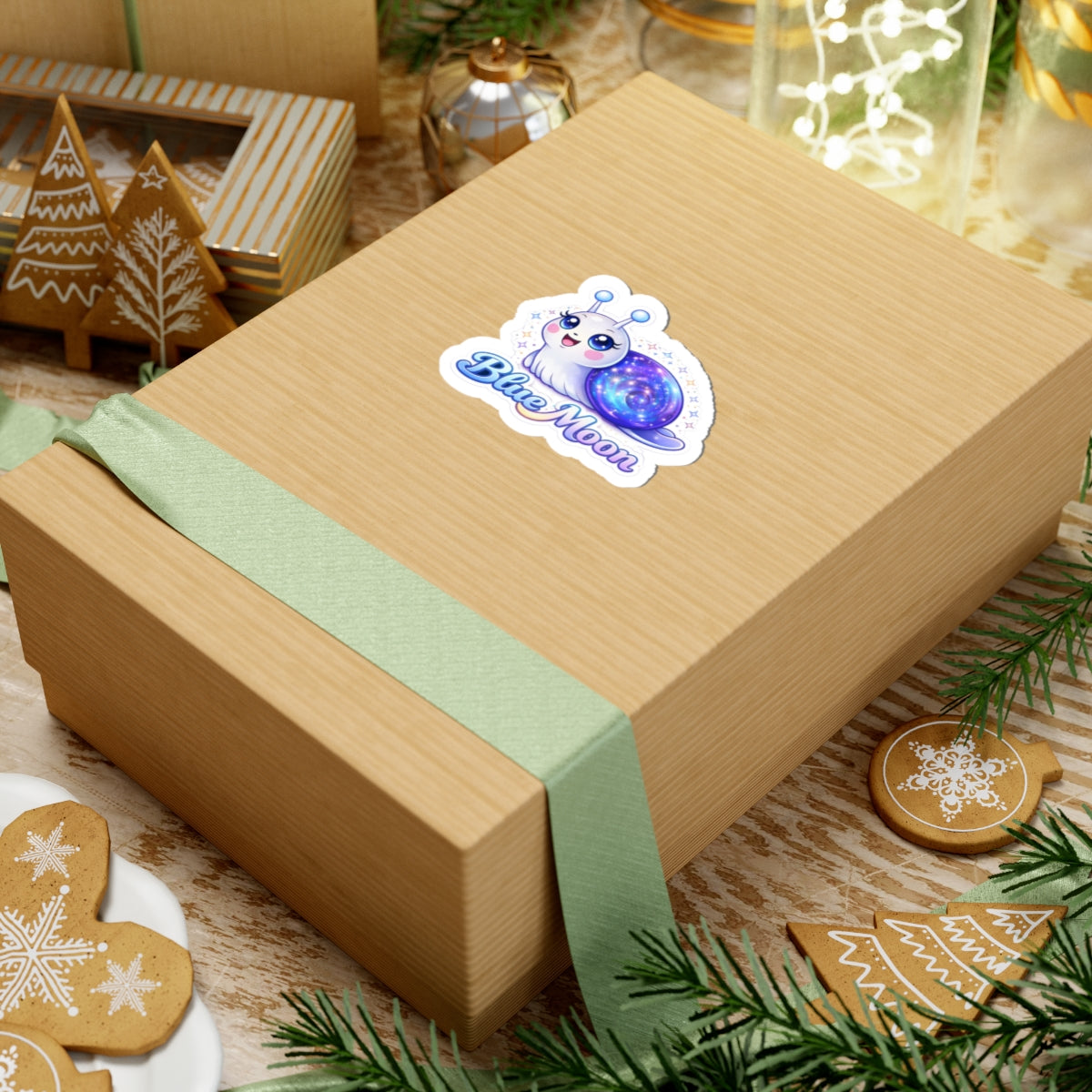 Blue Moon Snail Line Sticker